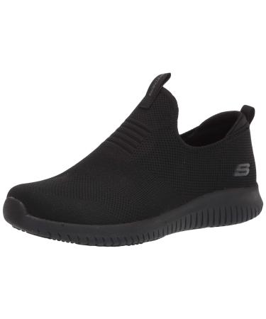 Skechers Women's Slip on Athletic Food Service Shoe 7 Black