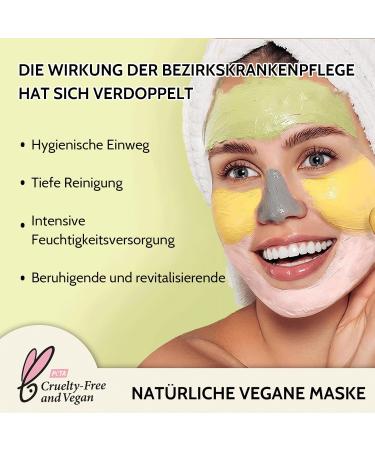 Face Masks - Mix Clay Masks - Pink Green Tea Aubergine Avocado Clay Mask - For All Types of Skin Face Masks with Mask Brush (12) - Buy Online on SooperMarket.com