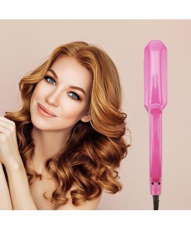 Titanium Hair Crimping Iron with 5 Heat Settings for Fluffy Hairstyles - UK Plug Rosy - Buy Online on SooperMarket.com