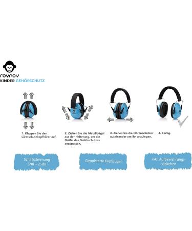 Roynoy Hearing Protection for Children & Babies | Noise Cancelling Headphones | Easter Ear Protection for Kids (Ages 2+) - Blue - Buy Online on SooperMarket.com