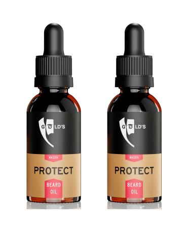 G ld's beard oil men Protect from argan oil i 12 months of benefit pack I beard oil for soft beard I beard oil with masculine men fragrance for intensive beard care (2 x 30ml) 30 ml (2 Pack)