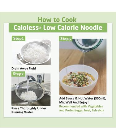 Caloless Konjac Shirataki Noodles 6-Pack - Low Calorie Healthy Food Variety Pack (Chicken/Beef/Chilli & Vinegar) - Gluten Free, Keto Snacks, Non-GMO, Low Carbs, Glucomannan Diabetic Noodle Pasta - Buy Online on SooperMarket.com