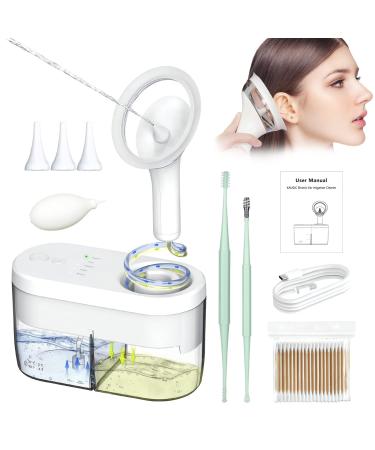 Ear Wax Removal Kit Ear Cleaner Eearwax Removal Professional Water Powered Earwax Cleaning Kit Rechargeable Ear Irrigation Washer Ear Cleaner Irrigation System with 4 Pressure Levels