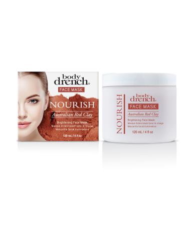 Body Drench Nourish Australian Red Clay Brightening Face Mask 4 oz