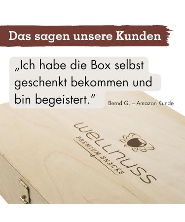 Wellnut Christmas Box | 4 Premium Nut & Chocolate Snacks in Birch Wood Gift Box | Perfect for Family & Friends | Additive-Free Treats - Buy Online on SooperMarket.com