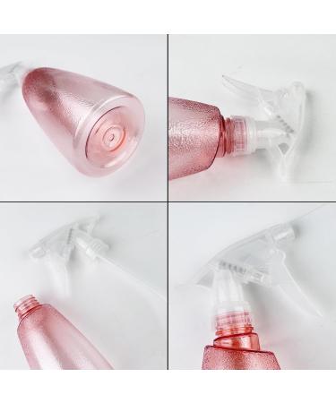 Gvolatee 3 STK 500ml Refillable Spray Bottles - Transparent Plastic Atomizer for Plants Hair and Cleaning - Professional Water Spray Bottle in Pink - Buy Online on SooperMarket.com