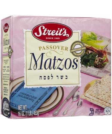Streit's Matzo, Kosher for Passover Matzoh Crackers, Airy, Crispy Crackers, 1 Pound (1 Pound) 1 Pound (Pack of 1)