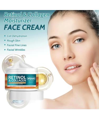 Trendyfave Retinol Moisturiser Cream Collagen Face Cream with Retionl 5% Hyaluronic Acid and Vitamin E Smoothes Wrinkles Day and Night Cream Firming Retinoid Cream - Buy Online on SooperMarket.com