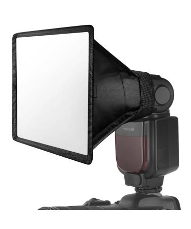NEEWER Flash Diffuser Light Softbox 6" x 5", Universal, Collapsible with Storage Pouch Compatible with Canon Nikon Sony Godox Yongnuo NEEWER speedlight 6x5 inches
