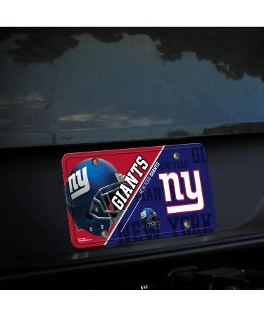 Rico Industries NFL New York Giants License Plate - Unisex Metal Design Team Color Standard Size | Shop Now - Buy Online on SooperMarket.com