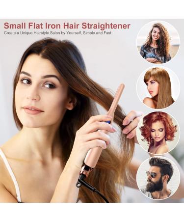 Mini Hair Straightener for Short Hair & Pixies - Adjustable Temperature Flat Iron (Rose Gold) - Buy Online on SooperMarket.com
