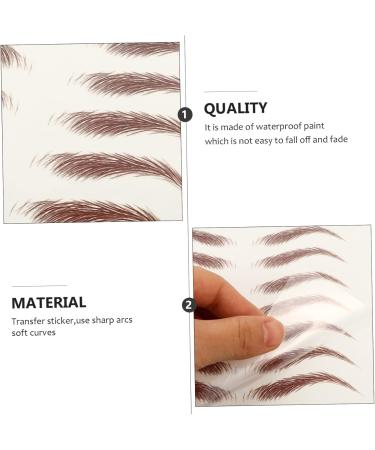 Gogogmee 4 Sheets Waterproof Eyebrow Stickers Eyebrow Tools 4d Artificial Eyebrow Tattoos Cosmetic 6d Hair 21x14.8cm Brown - Buy Online on SooperMarket.com