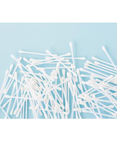 Cotton swabs ear sticks | Cotton heads made of 100% cotton | without plastic | 100% biodegradable | with paper | 100% biodegradable | refill pack (1000 pieces)