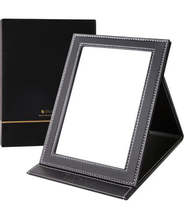 DUcare Portable Folding Vanity Makeup Mirror with Stand - Large Black