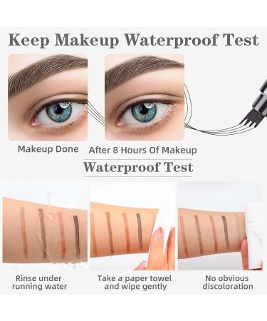 NewBang Eyebrow Pencil Set - Waterproof Microblading Pen for Natural, Longlasting Eyebrows - Dark Brown - Buy Online on SooperMarket.com