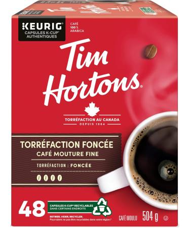 Tim Hortons Dark Roast Coffee Single Serve Keurig K-Cup Pods 48 Count Dark 48 count (Pack of 1) - Buy Online on SooperMarket.com