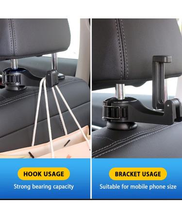 VIILICH 2PCS Car Headrest Hook & Cell Phone Holder - Durable Storage for Handbags & Devices (Red) | International Shipping - Buy Online on SooperMarket.com