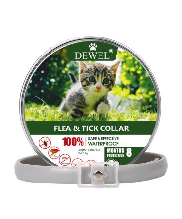 Dewel 33cm tick collar for cats flea ticks collar flea and ticks Prevention collars adjustable waterproof cat flea neck band