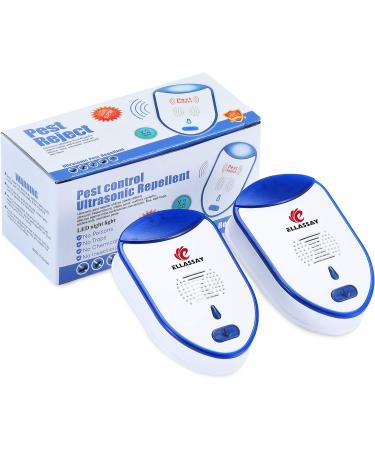 ELLASSAY Ultrasonic Pest Repeller - 2 Pack Indoor Electronic Plug-in Pest Control Repellent - Buy Online on SooperMarket.com