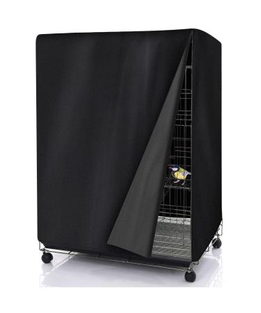 Bird Cage Cover Good Night Bird Cage Accessories Extra Large Bird Cage Cover Black Pet Cage Cover Breathable Parrot Cage Cover for Bird Critter Cat Cage to Small Animal Privacy Comfort