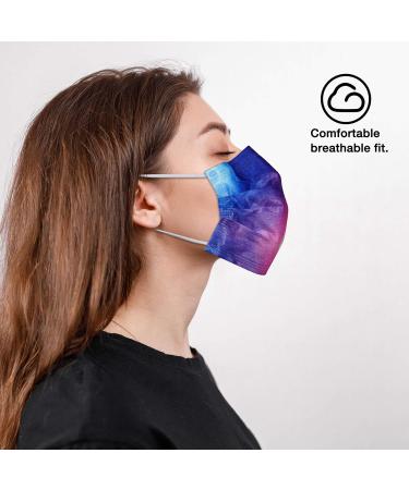 NU R 10pcs Tie Dye 3 Ply Disposable Face Mask with Filter Layer and Elastic Earloop - TIE & DYE-003 | Retail Sealed Bags - Buy Online on SooperMarket.com