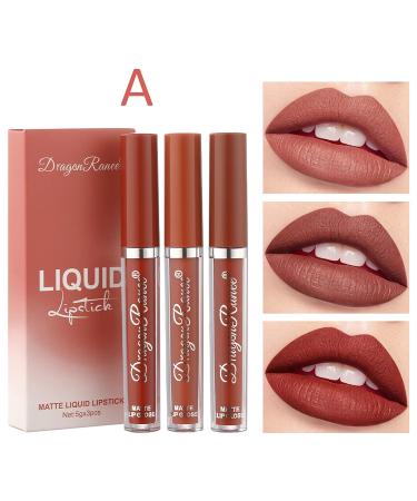 YUECI 3PCS Matte Liquid Lipstick Set - Moisturizing Multi-Color Matte Lip Gloss (1 ml) - Buy Online Internationally - Buy Online on SooperMarket.com