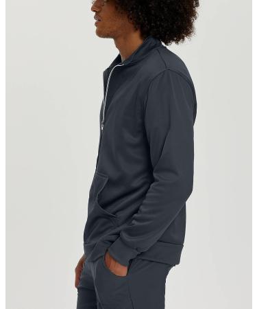 Urbane Performance Men's Scrub Jacket 9972 Graphite - Tailored Fit, Stretch, Zip-Front, 2 Pockets - Buy Online on SooperMarket.com
