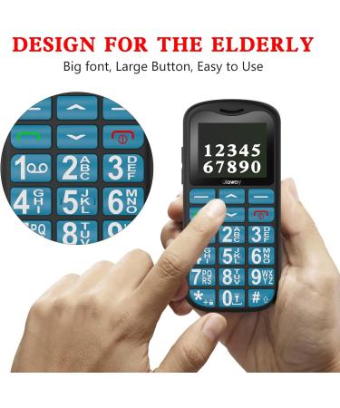 Uleway Senior Cell Phone - Large Button Dual SIM SOS No Contract - Perfect GSM Phone for Pensioners - Includes Charging Station - Blue - Buy Online on SooperMarket.com