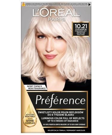 L'Or al Paris Pr f rence 10.21 Stockholm Hair Dye - Very Light Pearl Blonde - 1 Pack for International Shipping - Buy Online on SooperMarket.com
