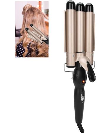 KUIKUI Triple Pipe Hair Curling Iron Wand - Fast Heating Adjustable Temperature for Healthy Styling | International Shipping Available - Buy Online on SooperMarket.com