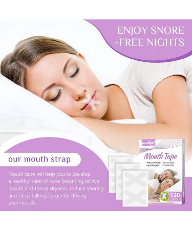 Mouth Tape for Sleeping 120 PCS - Gentle Sleep Strips to Reduce Mouth Breathing and Snoring for Better Nighttime Quality - Buy Online on SooperMarket.com