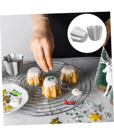 ABOOFAN 4 Pcs Octagonal Cake Mold DIY Cupcake Baking Mold Cake Mold Aluminum Alloy 3D Ring Dessert - Buy Online on SooperMarket.com