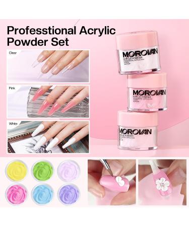 Morovan Acrylic Nail Kit with Drill - Complete Professional Set for Beginners - Glitter Acrylic Nails DIY Art - Salon-Quality Supplies - A-FOUR SEASON - Buy Online on SooperMarket.com