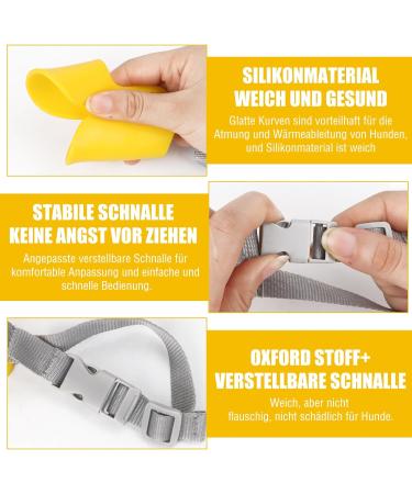 Buy Cute Duck-Shaped Dog Muzzle | Soft Adjustable Silicone Anti-Bite & Anti-Eating for Small & Medium Dogs - Buy Online on SooperMarket.com