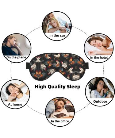 French Roosters Soft Sleep Eye Mask | Breathable Female Eye Patch for Travel & Relaxation - Buy Online on SooperMarket.com
