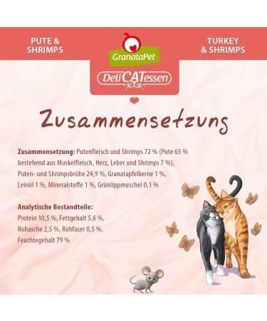 Granapet Delicatesse Pute & Shrimps - Grain-Free Gourmet Cat Food (6 x 85g) - Premium Wet Food for Cats - Buy Online on SooperMarket.com