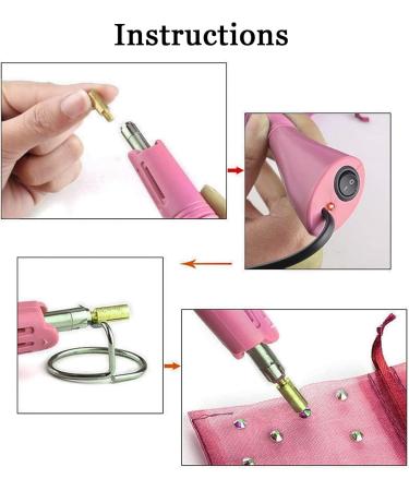 Hotfix Rhinestone Applicator - 7 in 1 Professional DIY Tool with 7 Tips - Pink - Buy Online on SooperMarket.com