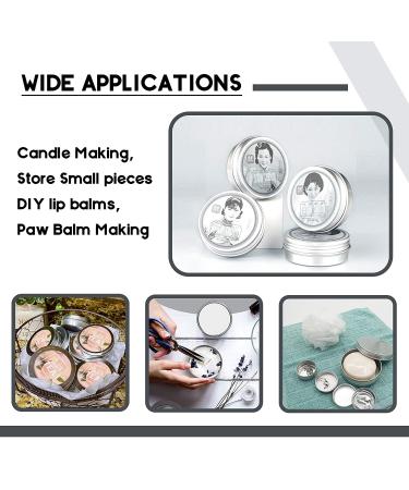 2 oz Aluminum Balm Tins 24 Pack - Screw Thread Lid for Pill Storage, Lip Balm, Cosmetic, Candles - Tin Cans for Salve and Spices - Buy Online on SooperMarket.com