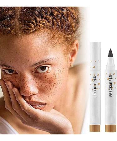 Lovelycat Freckle Pen Faux Freckle Pen Colour Pop Freckle Pen Supernaturally realistic freckles makeup brush Fantastic freckles pen Long-lasting waterproof soft-point absorbent pen for a natural and easy makeup look (Light Brown)