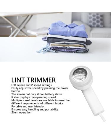 Electric Lint Remover - Portable Fabric Shaver & Defuzzer with 6 Leaf Blades USB Rechargeable 2 Speeds & LED Screen for Clothes & Furniture - Buy Online on SooperMarket.com