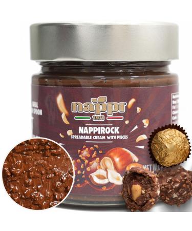 Spreadable Crunchy Hazelnut Chocolate Spread 8.5 oz (240 g) Nocciola Nappirock Product of Italy Creamy Chocolate Butter Nocciolata Product of Italy Nappi 1911
