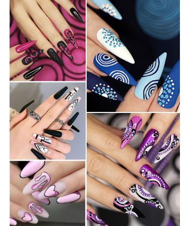 Shop 12 Color 3D Nail Art Pens Set - Kalolary Nail Polish Pens for DIY Nail Art & Manicure | International Shipping Available - Buy Online on SooperMarket.com