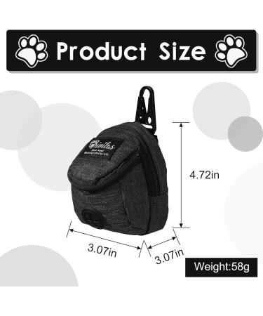FuninCrea Dog Treat Pouch Bag with Poop Bag Dispenser - Oxford Cloth Training Bag for Walking & Travel (Black) - Buy Online on SooperMarket.com