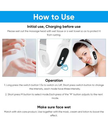 Electric Double Chin Reducer with Blue Red Light for Skin Lifting & Shaping - Buy Online on SooperMarket.com
