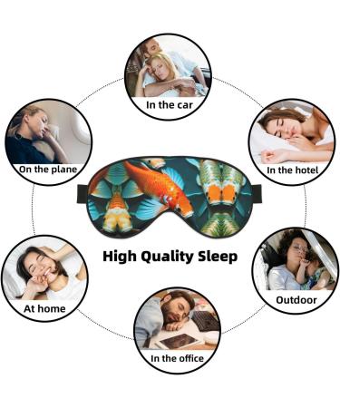 HD Japanese Koi Fish Eye Mask - Soft Breathable Sleep Mask for Women | Perfect for Travel & Relaxation - Buy Online on SooperMarket.com