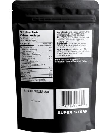 Crafted Seasoning Co. - Super Steak - Full Flavored Montreal Style Blend Perfect on Steak No MSG & Non-GMO 2 Pack Super Steak 80 g (Pack of 2) - Buy Online on SooperMarket.com