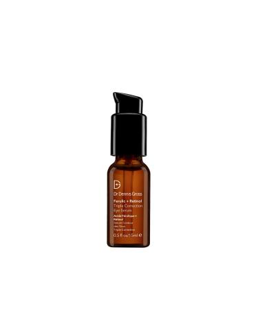 Dr. Dennis Gross Ferulic + Retinol Triple Correction Eye Serum: for Wrinkles  Loss of Elasticity  and Rough Texture  0.5 fl oz 0.5 Fl Oz (Pack of 1)