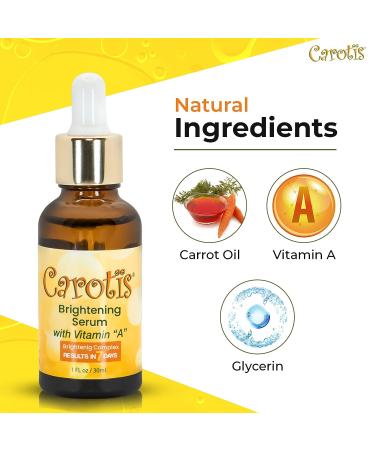 CAROT S Skin Brightening Serum - 1 fl oz | Dark Circles, Wrinkles & Spots Remover with Carrot Oil & Vitamin A - Buy Online on SooperMarket.com