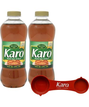 Karo Pancake Syrup 16 Ounce (Pack of 2) with Karo Measuring Spoon