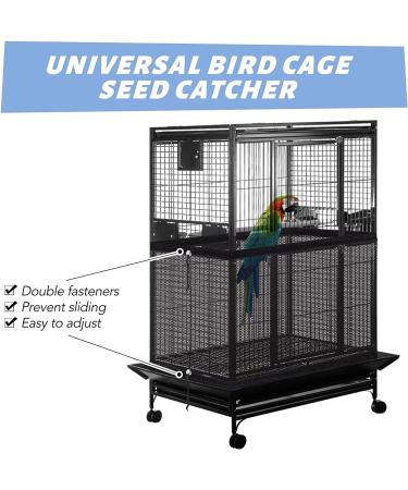 Adjustable Bird Cage Seed Catcher - Large Soft Mesh Skirt for Round & Square Cages - Buy Online on SooperMarket.com